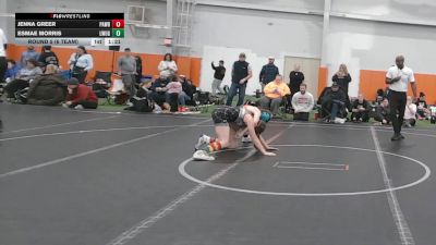 102 lbs Round 5 (6 Team) - Esmae Morris, Lady Warriors United Gold vs Jenna Greer, PA West Black