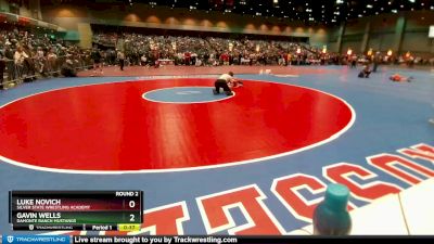 56-57 lbs Round 2 - Gavin Wells, Damonte Ranch Mustangs vs Luke Novich, Silver State Wrestling Academy