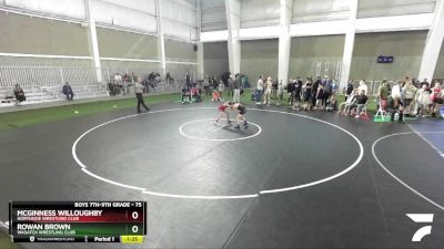 75 lbs Cons. Round 2 - McGinness Willoughby, Northside Wrestling Club vs Rowan Brown, Wasatch Wrestling Club