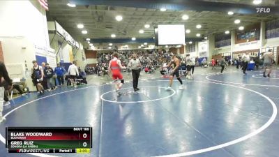 138 lbs Champ. Round 2 - Greg Ruiz, Sonora (La Habra) vs Blake Woodward, Buchanan