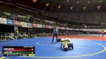 170 lbs Round 1 (16 Team) - Zane Cox, Benedictine College Prep vs Nick Matos, St. Anthony`s