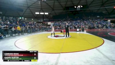 105 lbs 2nd Place Match - Conrado Rivas, Toppenish USA Wrestling Club vs Kaiden Burton, Cement City Wrestling Club