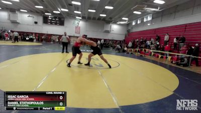 217 lbs Cons. Round 2 - Issac Garcia, James Logan High School vs Daniel Stathopoulos, Novato High School