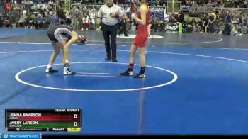 110 lbs Champ. Round 1 - Jenna Baarson, Lisbon vs Avery Larson, Bismarck