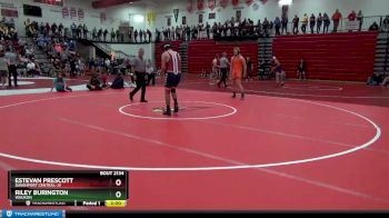 182 lbs Cons. Round 1 - Estevan Prescott, Davenport Central-JV vs Riley Burington, Waukon