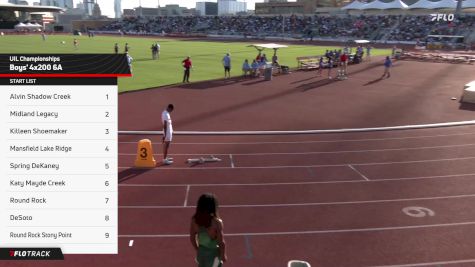 High School Boys' 4x200m Relay 6A, Finals 1