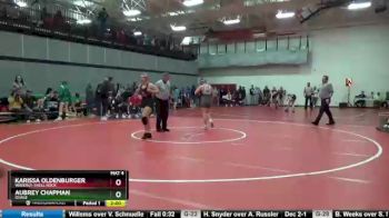 Round 2 - Karissa Oldenburger, Waverly-Shell Rock vs Aubrey Chapman, Osage