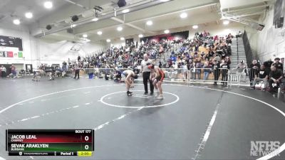 132 lbs Champ. Round 2 - Sevak Araklyen, Burbank vs Jacob Leal, Chaffey