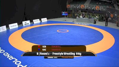 61kg Match - Nurislam Sanayev, KAZ vs Jahongirmirza Turobov, UZB