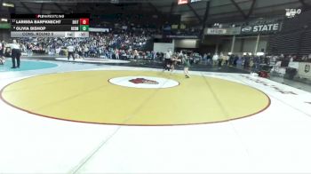 Girls 4A 115 lbs Cons. Round 5 - Olivia Bishop, Redmond (Girls) vs Larissa Barfknecht, South Kitsap (Girls)