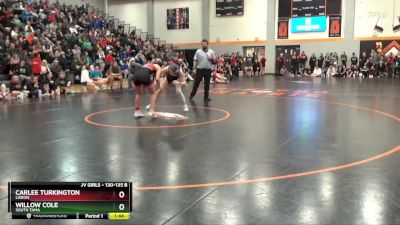 130-135 B Round 1 - Carlee Turkington, Lisbon vs Willow Cole, South Tama