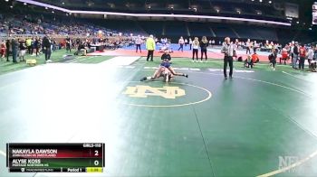 Girls-110 lbs Semifinal - Nakayla Dawson, John Glenn HS (Westland) vs Alyse Koss, Portage Northern HS