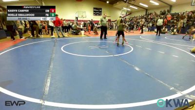 58 lbs Rr Rnd 1 - Kaidyn Camper, Caney Valley Wrestling vs Noelle Smallwood, Pin-King All Stars