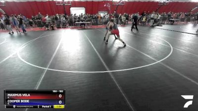 182 lbs Cons. Round 3 - Maximus Vela, IL vs Cooper Bode, IL