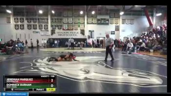 106 lbs Cons. Semi - Jeremiah Marquez, Westminster vs Dominick Durham, Holy Cross