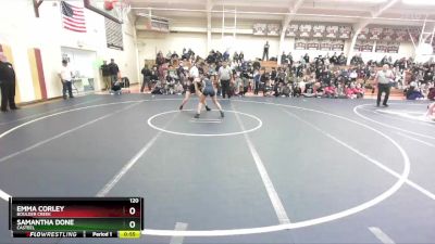 120 lbs Cons. Round 5 - Samantha Done, Casteel vs Emma Corley, Boulder Creek