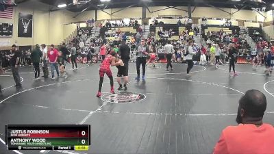 100 lbs Round 2 - Anthony Wood, Tomahawk Youth Wrestling vs Justus Robinson, Dixie Hornets