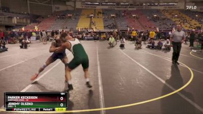 184 lbs Quarters & 1st Wb (16 Team) - Parker Keckeisen, Northern Iowa vs Jeremy Olszko, Ohio