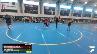 100 lbs 2nd Place Match - Zayn Budri, All American Wrestling Club vs Adhara Bustamante, El Paso Enforcers Wrestling Club