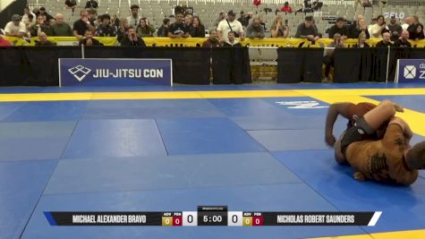 Nicholas Robert Saunders vs Michael Alexander Bravo 2025 World IBJJF Jiu-Jitsu No-Gi Championship