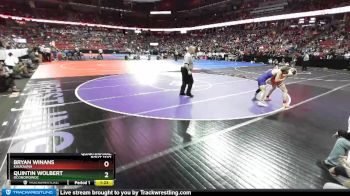 D1-132 lbs Quarterfinal - Quintin Wolbert, Oconomowoc vs Bryan Winans, Kaukauna