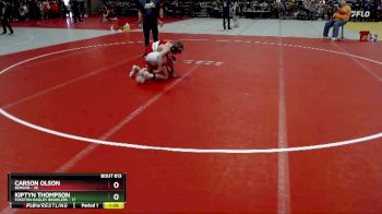 110 lbs Cons. Semi - Kiptyn Thompson, Fosston-Bagley Brawlers vs Carson Olson, Benson