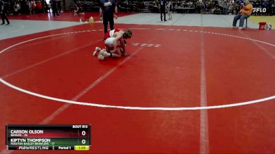 110 lbs Cons. Semi - Kiptyn Thompson, Fosston-Bagley Brawlers vs Carson Olson, Benson