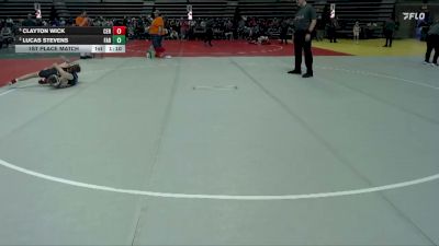 105 lbs 1st Place Match - Clayton Wick, Centennial vs Lucas Stevens, Farmington