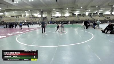 95 lbs 2nd Place Match - Maksim Crain, Seymour Youth Wrestling vs Dominic Simpson, Big Red Wrestling Club