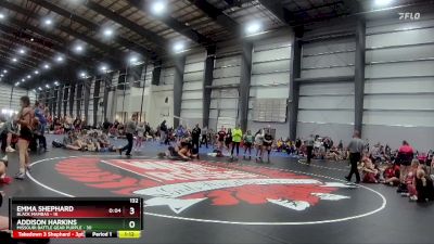 132 lbs Final - Emma Shephard, Black Mambas vs Addison Harkins, Missouri Battle Gear Purple