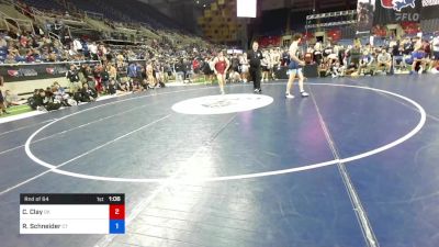 182 lbs Rnd Of 64 - Cain Clay, Oklahoma vs Ryan Schneider, Connecticut