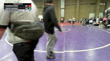 144 lbs Quarterfinal - Brock Johnson, Paola vs Kameron Green, Creighton Prep