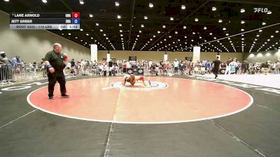 110 lbs Cons. Sub-semis - Lane Arnold, Grind Wrestling Academy vs Jett Greer, Shelton Wrestling Academy