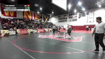 285 lbs Semifinal - Luis Zamora, Warren vs Robert Crowe, South Torrance