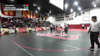 285 lbs Semifinal - Luis Zamora, Warren vs Robert Crowe, South Torrance