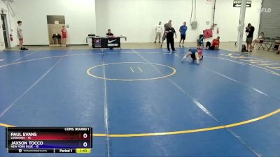 87 lbs Semis & 1st Wrestleback (8 Team) - Paul Evans, Louisiana vs Jaxson Tocco, New York Blue