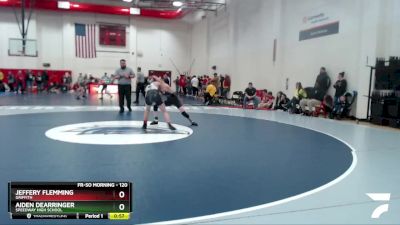 120 lbs Cons. Round 1 - Aiden Dearringer, Speedway High School vs Jeffery Flemming, Griffith