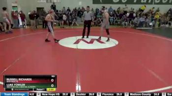 182 lbs Round 2 - Russell Richards, New Hope HS vs Luke Fowler, Westminster Christian Academy