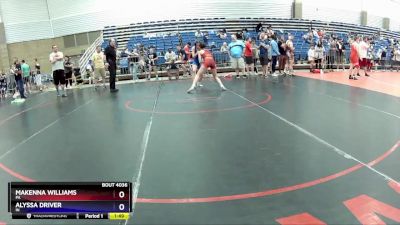 108-115 lbs Round 1 - Makenna Williams, PA vs Alyssa Driver, IN