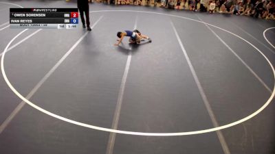 59 lbs Quarters - Owen Sorensen, Owatonna Wrestling Assoc. vs Ivan Reyes, Summit Wrestling Academy