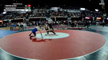 5th Place Match - Izaak Munski, Cascade vs Weston Block, Thompson Falls / Noxon