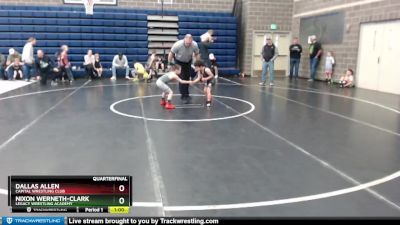 55 lbs Quarterfinal - Nixon Werneth-Clark, Legacy Wrestling Academy vs Dallas Allen, Capital Wrestling Club