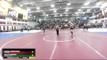 165 lbs Cons. Semi - Logan Zebrowski, Coconino vs Mitch Parrish, Poston Butte