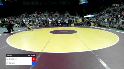 132 lbs Cons 64 #2 - Aiden Graner, MN vs Zachary Parisi, IL