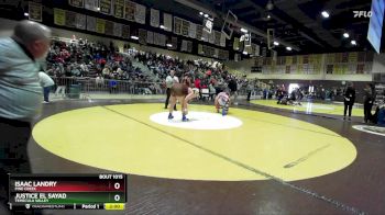 285 lbs Quarterfinal - Justice El Sayad, Temecula Valley vs Isaac Landry, Pine Creek