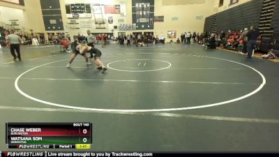 138 lbs Quarterfinal - Chase Weber, Burlington vs Watsana Som, Hermiston