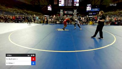 175 lbs Cons 32 #1 - Deontre Buttram, OK vs Xavier Giles, CT