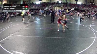 89 lbs Champ. Round 1 - Tauvia Olvera, Cozad Wrestling Club vs Ayshia Sanders, Crete Wrestling Club