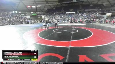 53 lbs Cons. Round 2 - Hunter Moser, Cruiser Wrestling Club vs Marshall Coulter, South Kitsap Wrestling Club
