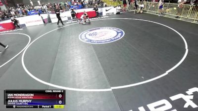 67 lbs Cons. Round 2 - Ian Mondragon, Rough House Wrestling vs Julius Murphy, Orange County RTC